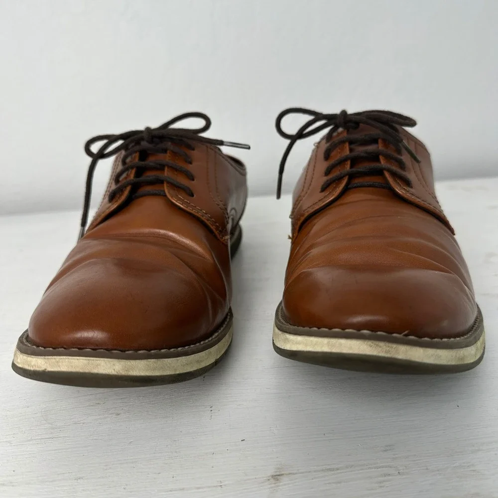 Gordon Rush RUSH Plain Toe Oxford Mens 11 301335 Brown Lace Up Dress Shoes